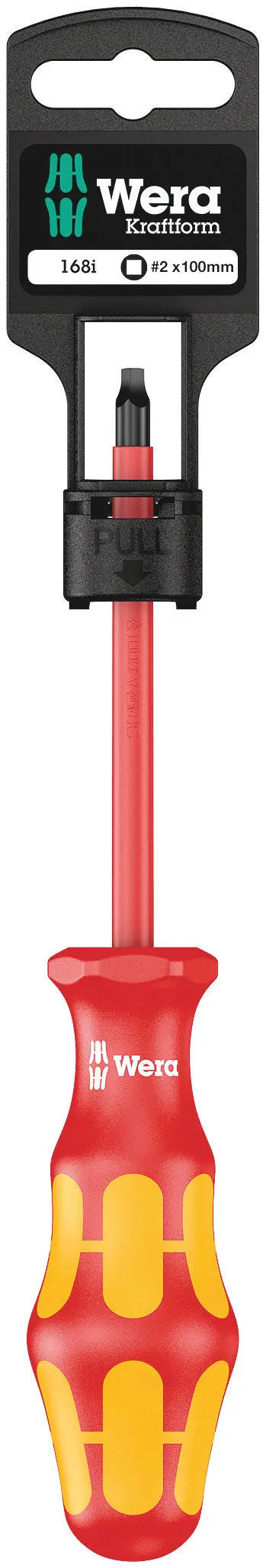 Wera 168I # 2 X 100 MM HANG-TAG VDE INSULATED SCREWDRIVER 05100025001 Wera
