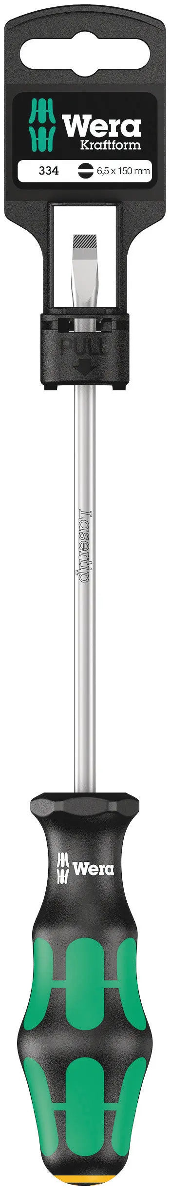 Wera 334 1.2 X 6.5 X 150 MM HANG-TAG S/DRIVER FOR SLOTTED SCREWS 05100030001 Wera