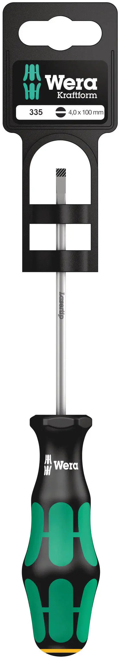 Wera 335 0.8 X 4.0 X 100 MM HANG-TAG S/DRIVER FOR SLOTTED SCREWS 05100043001 Wera
