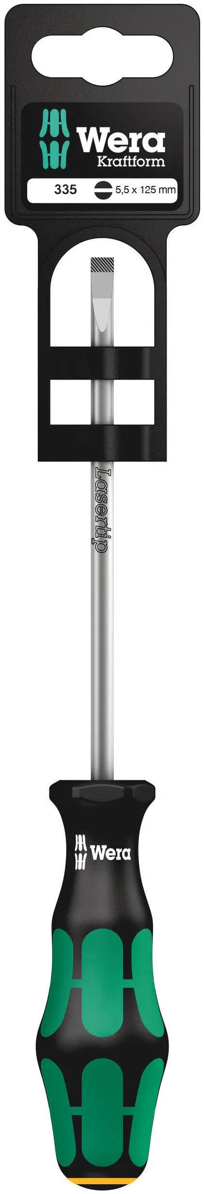Wera 335 1.0 X 5.5 X 125 MM HANG-TAG S/DRIVER FOR SLOTTED SCREWS 05100044001 Wera