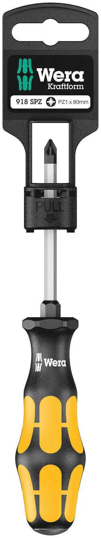 Wera 918 SPZ PZ 1 X 80 MM HANG-TAG S/DRIVER FOR POZIDRIV SCREWS 05100080001 Wera