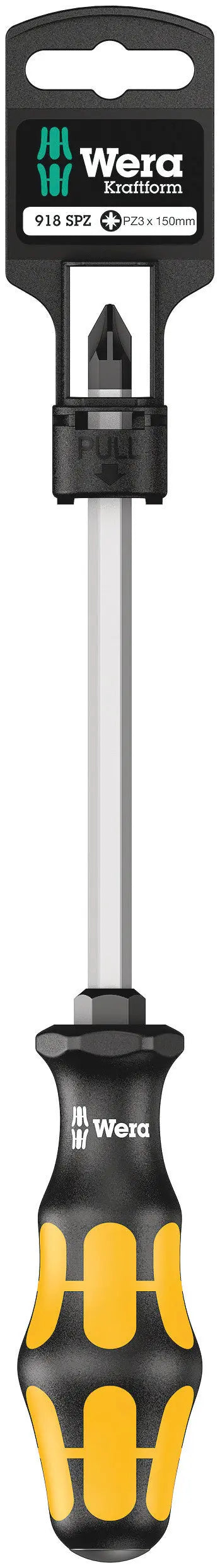 Wera 918 SPZ PZ 3 X 150 MM HANG-TAG S/DRIVER FOR POZIDRIV SCREWS 05100082001 Wera