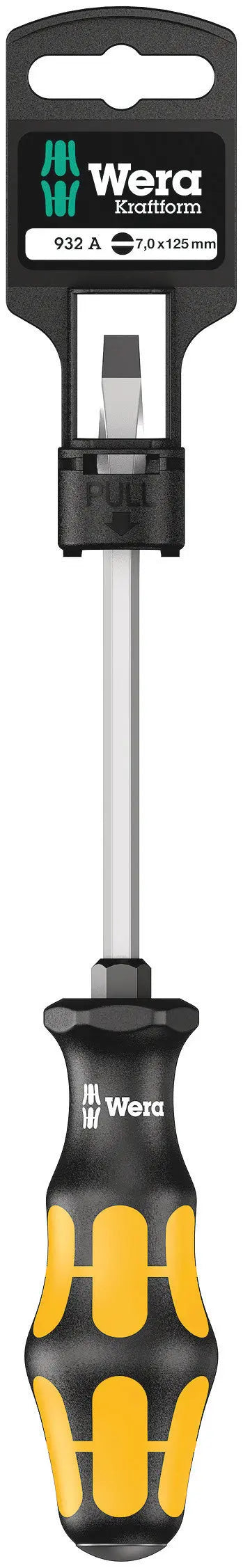 Wera 932 A 1.2 X 7.0 X 125 MM HANG-TAG S/DRIVER FOR SLOTTED SCREWS 05100086001 Wera