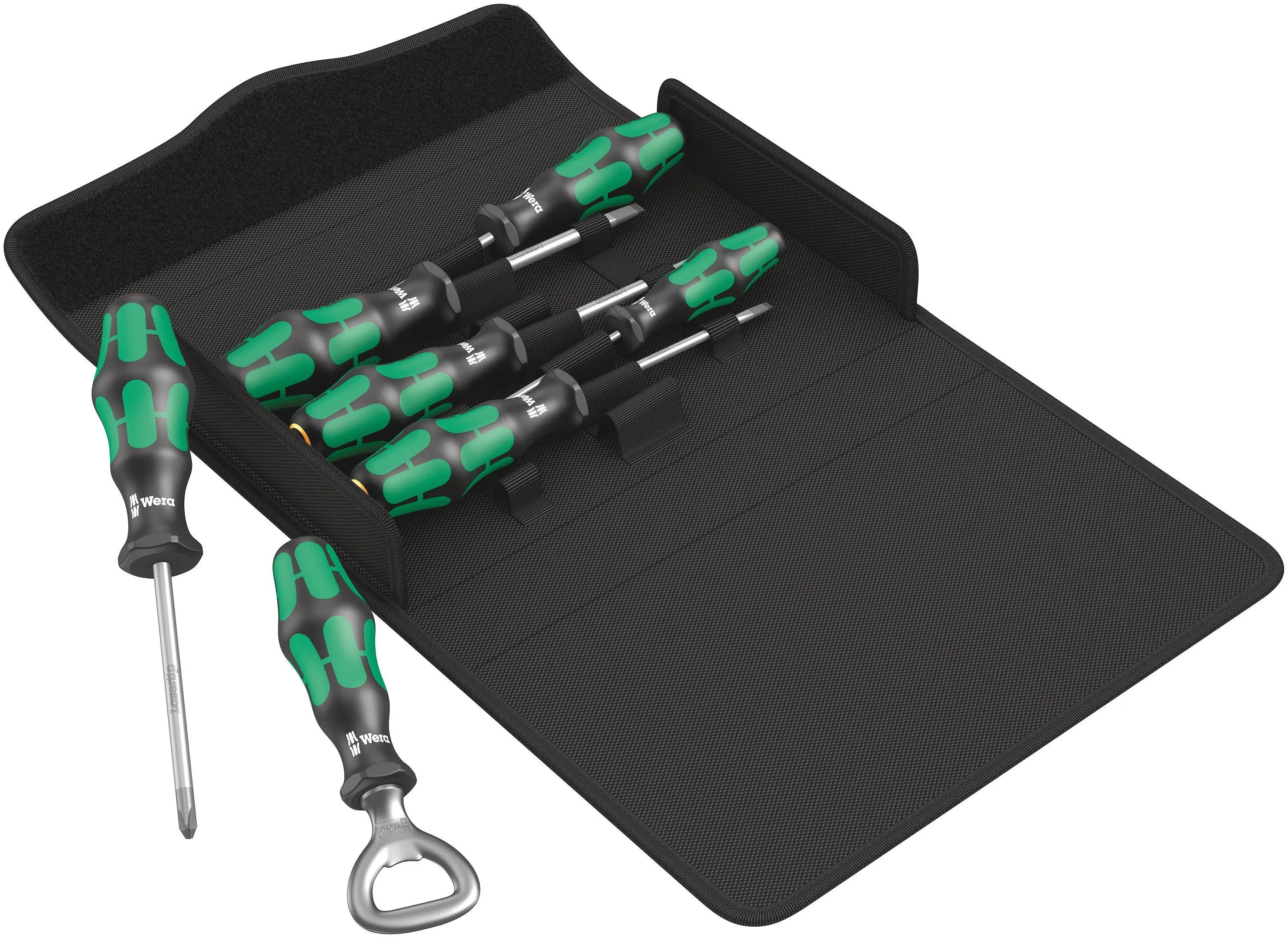 Wera Kraftform 300/7 Set 2 Screwdriver set Kraftform Plus, textile box 05105624001 Wera