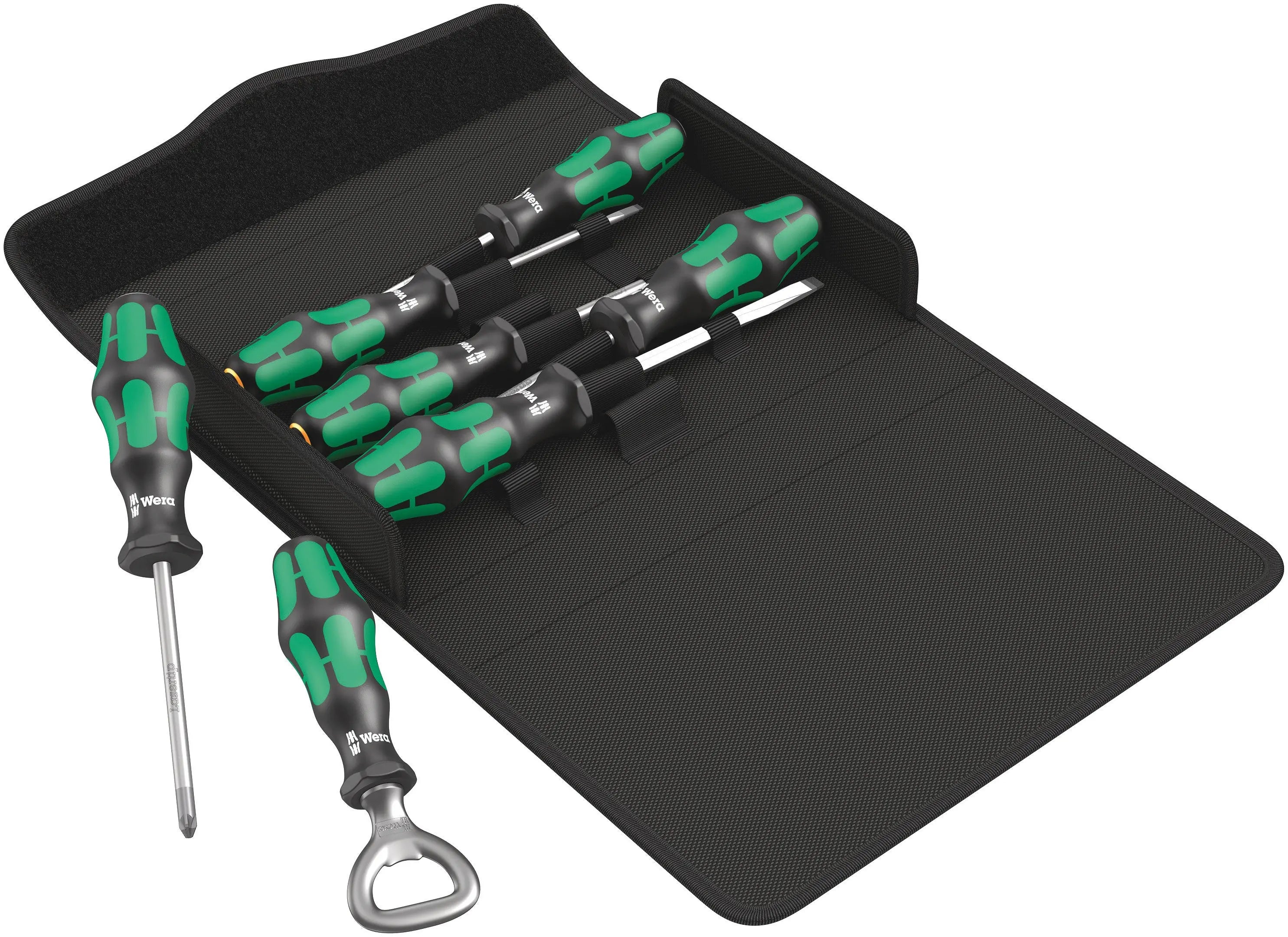 Wera Kraftform 300/7 Set 3 Screwdriver set Kraftform Plus, textile box 05105625001 Wera