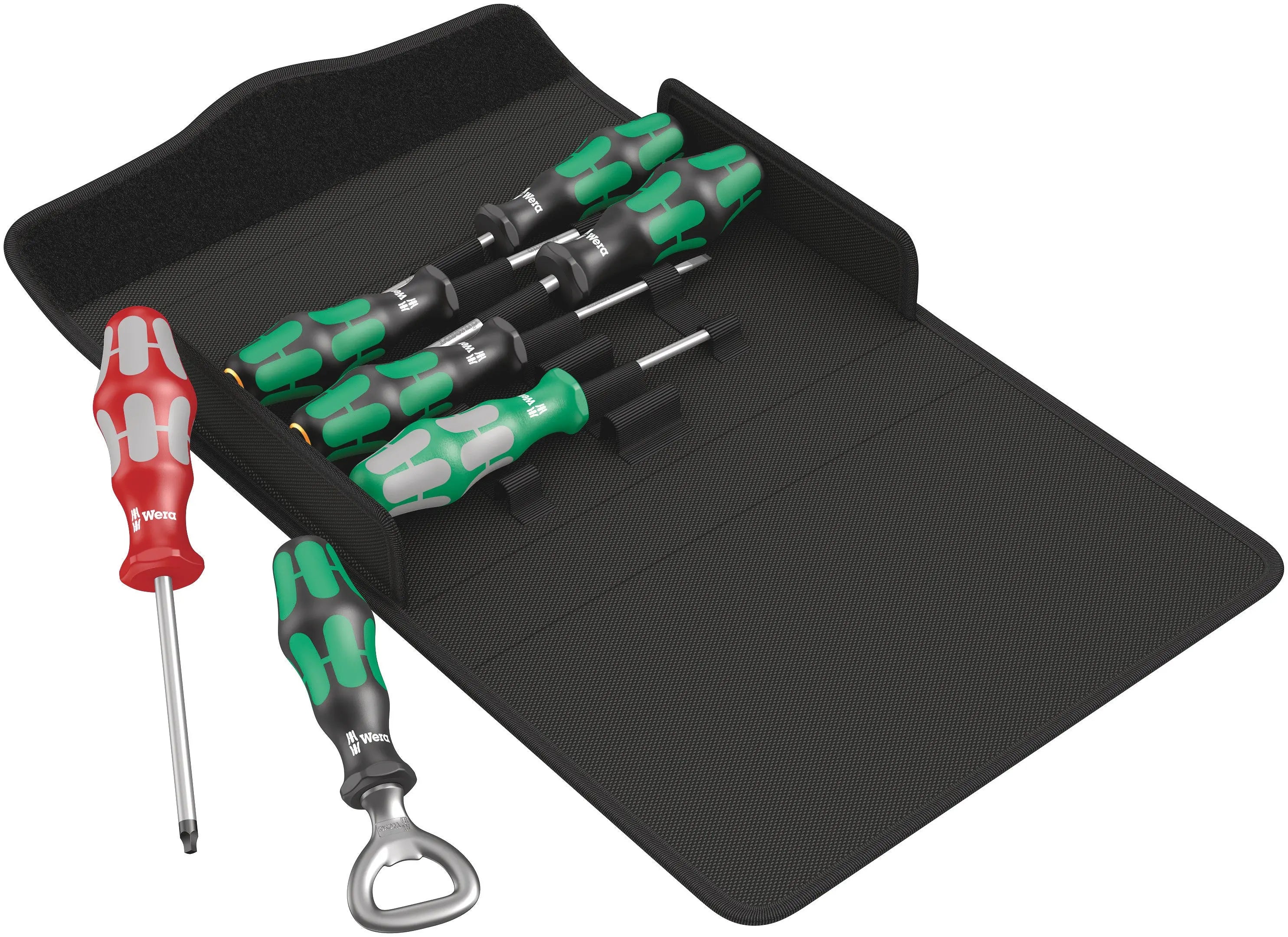 Wera Kraftform 300/7 Set 4 Screwdriver set Kraftform Plus, textile box 05105626001 Wera
