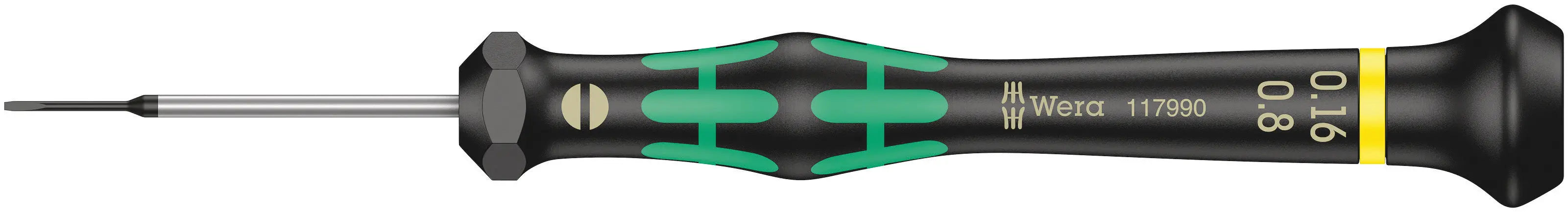 Wera 2035 - Kraftform Micro 0.8mm Slotted Screwdriver, 40mm Length - 05117990001 Wera