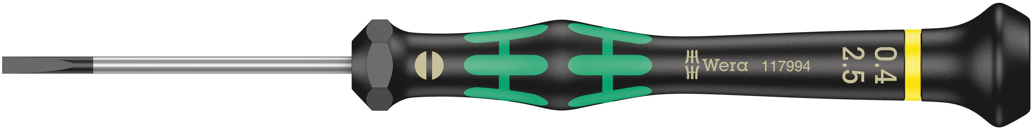 Wera 2035 - Kraftform Micro 2.5mm Slotted Screwdriver, 50mm Length - 05117994001 Wera