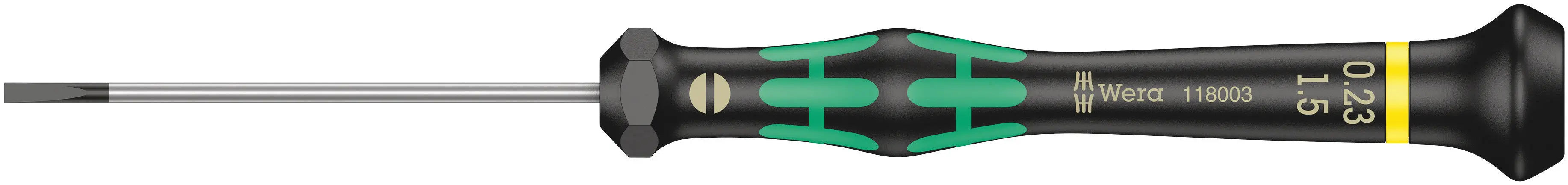 Wera 2035 - Kraftform Micro 1.5mm Slotted Screwdriver, 60mm Length - 05118003001 Wera