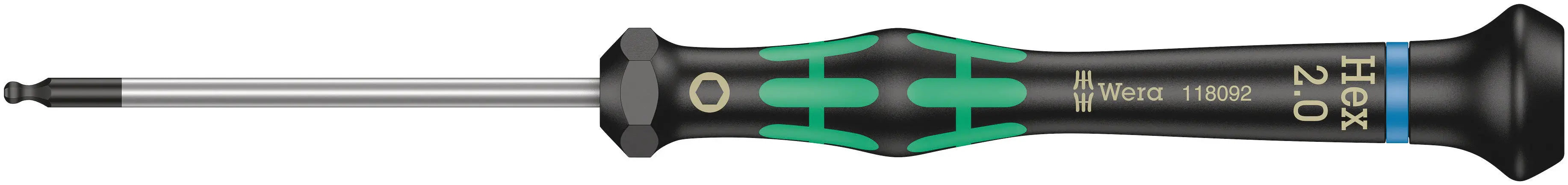 Wera 2052 2.0 X 60 MM BALL HEAD SCREWDRIVER 05118092001 Wera