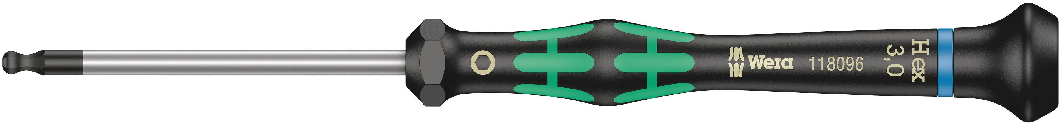 Wera 2052 3.0 X 60 MM BALL HEAD SCREWDRIVER 05118096001 Wera