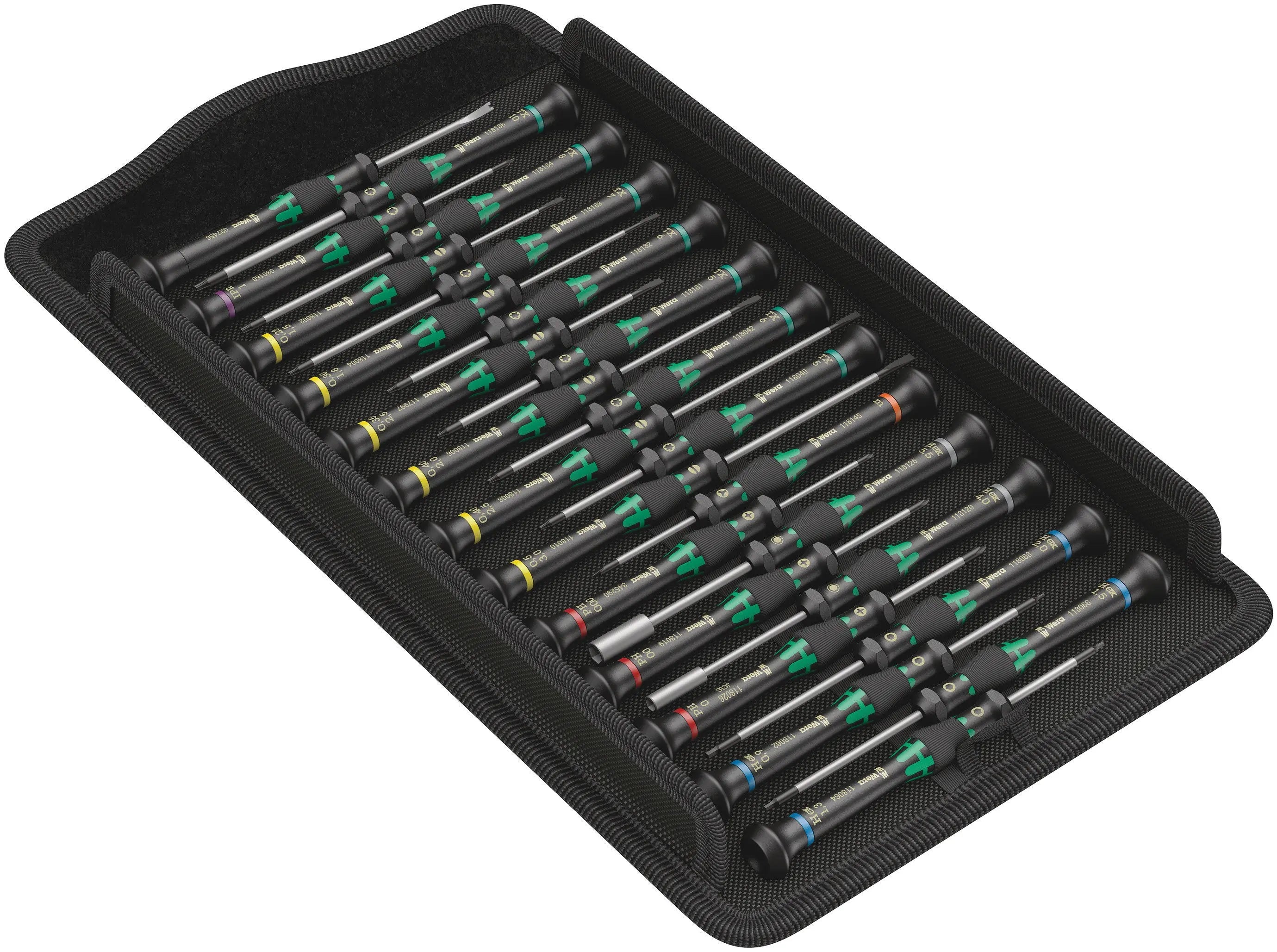 Wera Kraftform Micro Big Pack 1 25 x Micro Screwsdrivers in textile pouch 05134000001 Wera