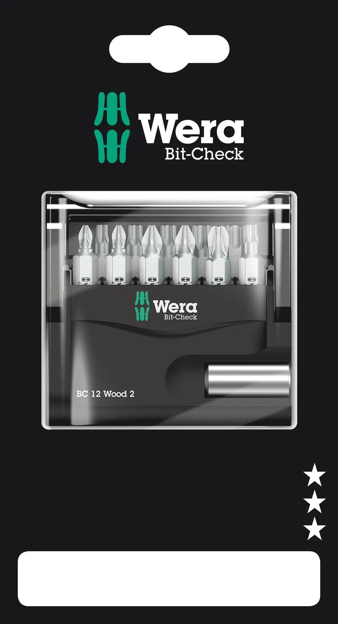 Wera Bit-Check 12 Wood 2 SB Bits assortment 05136391001 Wera