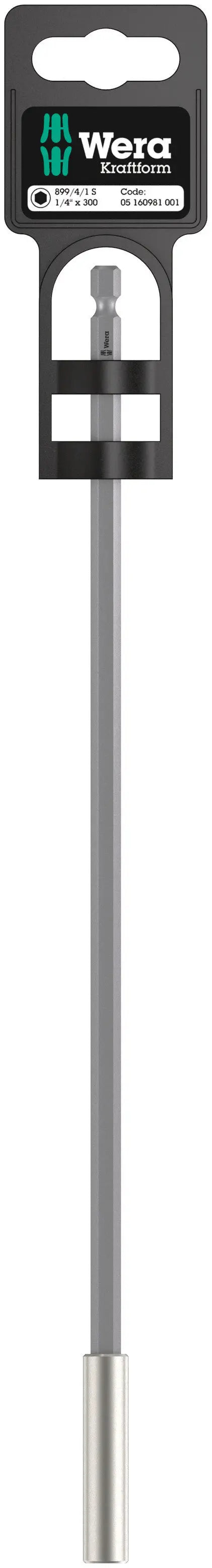 Wera 899/4/1 S 1/4" X 300 MM UNIVERSAL BIT HOLDER WITH MAGNET 05160981001 Wera