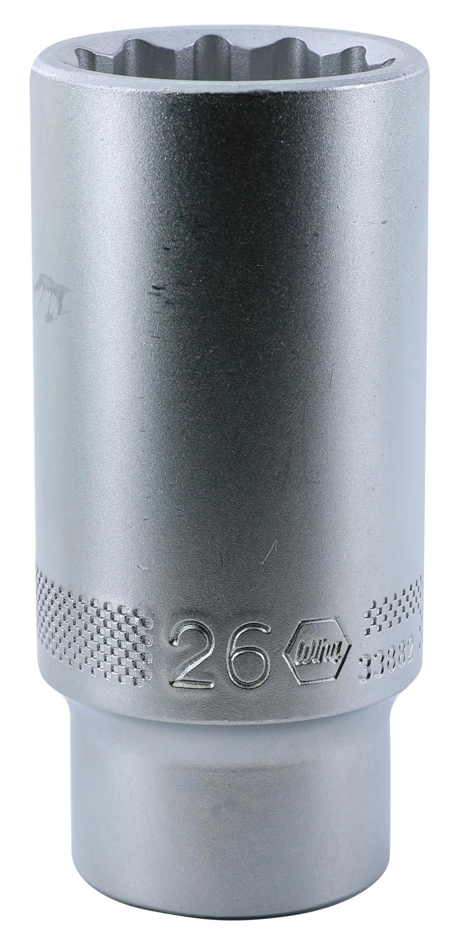 Wiha 33882, 1/2" Drive Deep Socket, 12 Point, 26.0mm Wiha