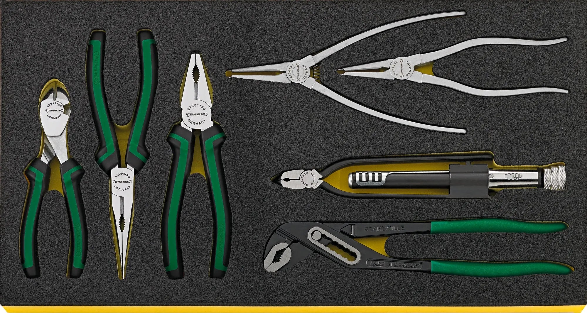 Stahlwille Set of 7 Plier with TCS Insert, Length 260mm - ST 96830131 Stahlwille