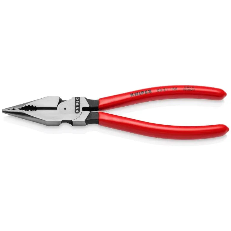 Knipex Needle-Nose Combination Plier, 7-1/4 in, Height 5/8 in - KN 08 21 185 SBA Knipex