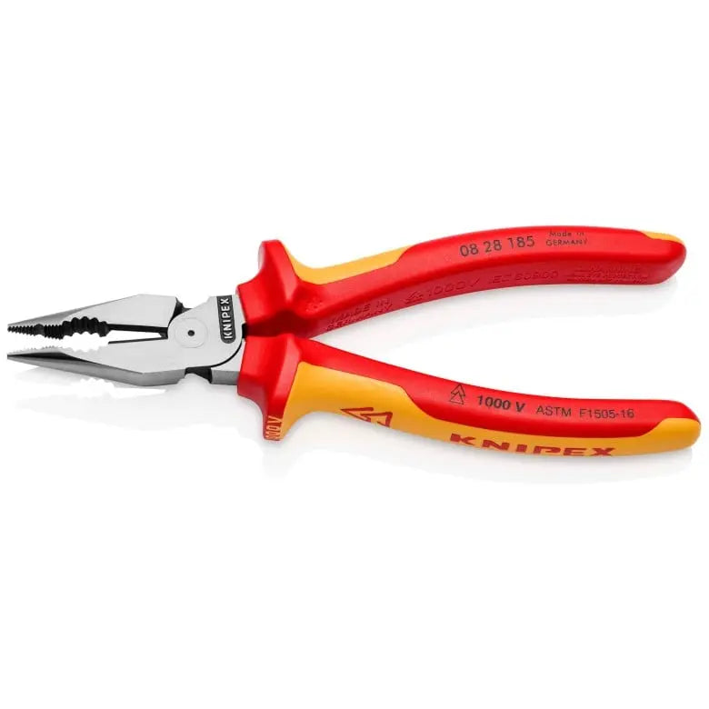 Knipex 1000V Insulated Needle-Nose Combination Plier, 7-1/4 in - KN 08 28 185 US Knipex