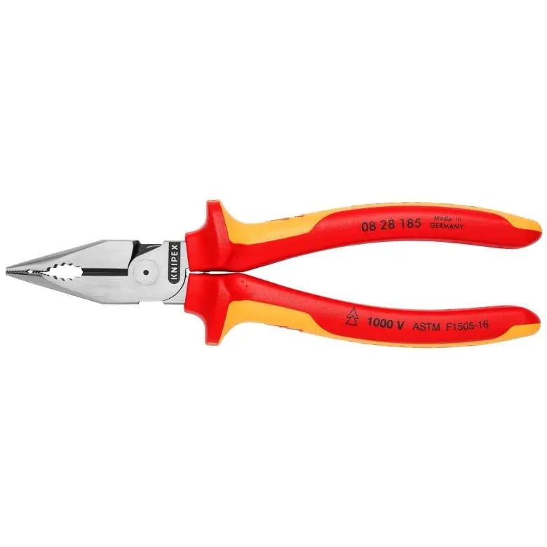 Knipex 1000V Insulated Needle-Nose Combination Plier, 7-1/4 in - KN 08 28 185 SBA Knipex