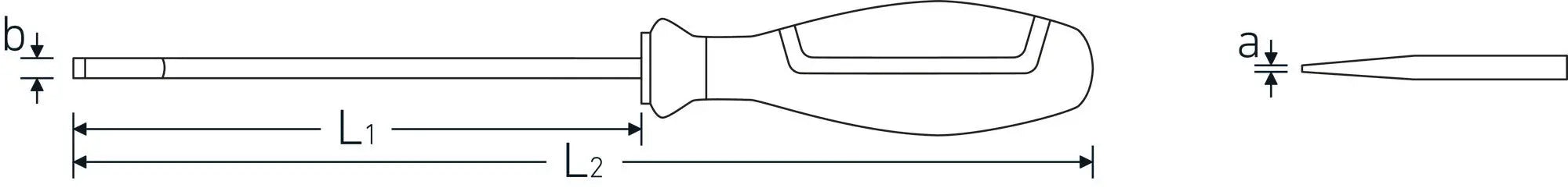 Stahlwille 3C Drall Electrician's Slotted Screwdriver, Size 4, 0.8 x 4 x 125mm - ST 46283040 Stahlwille