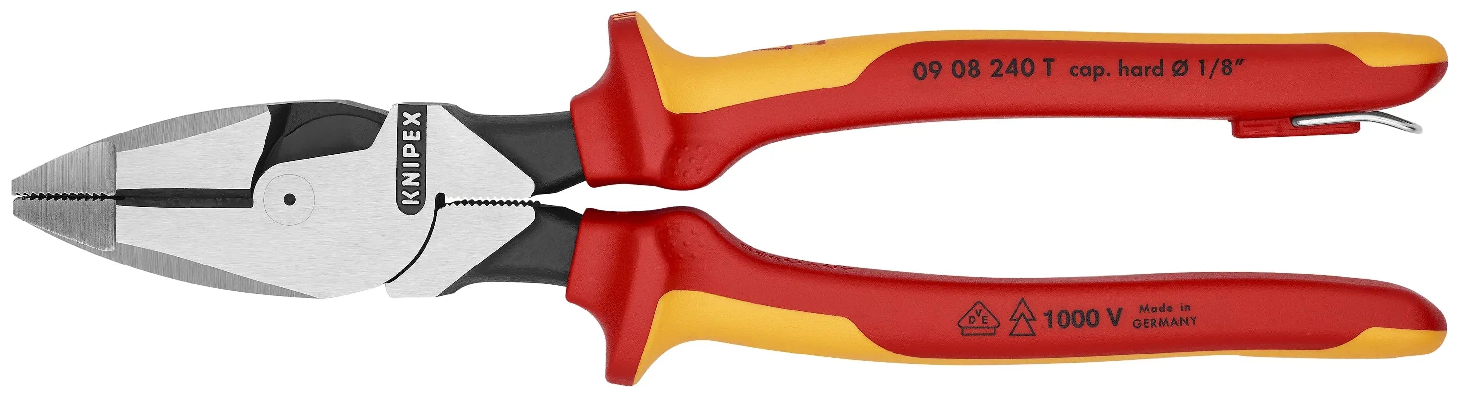 Knipex 09 08 240 SBA KN | High Leverage Lineman's, New England Head, 1000V Insulated Knipex