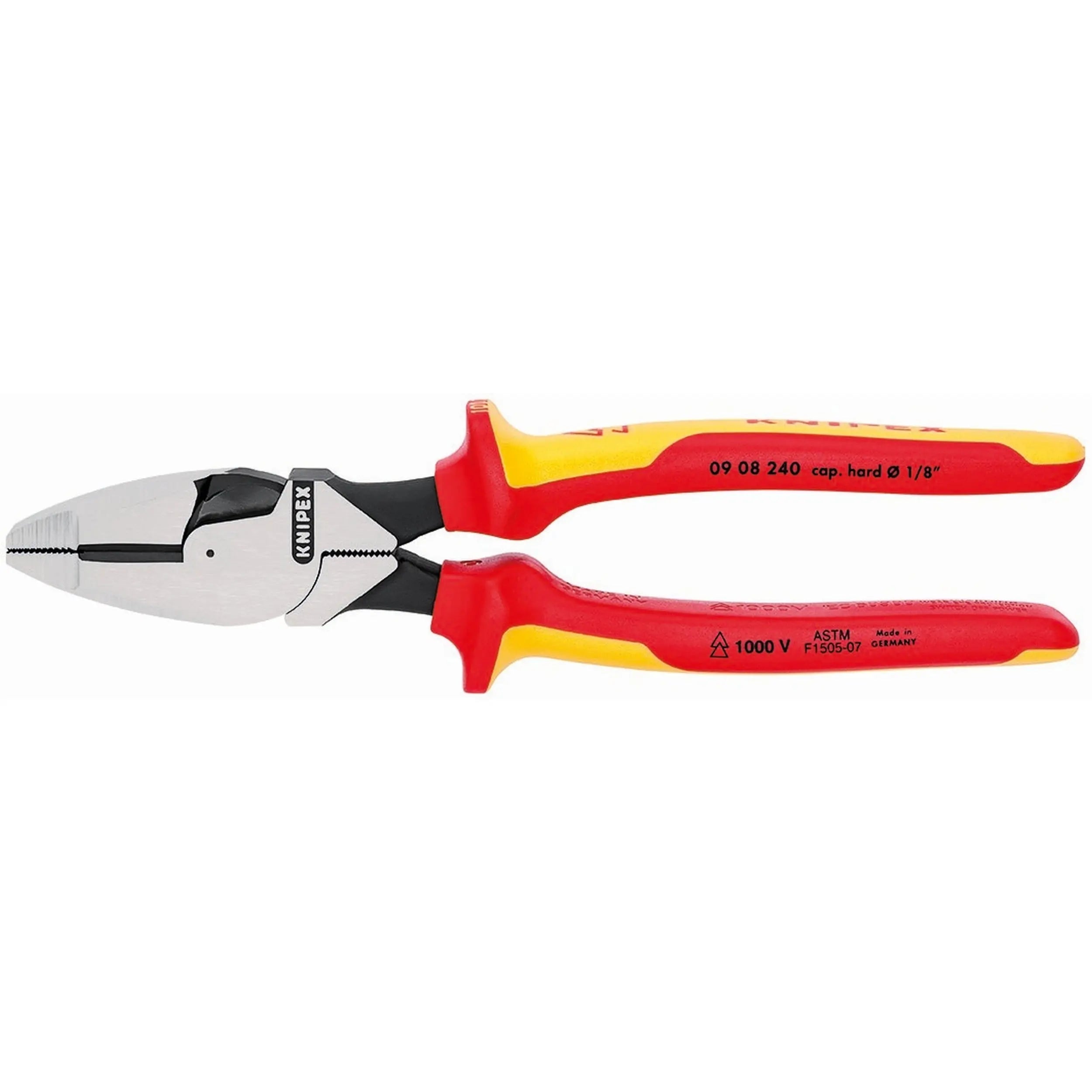Knipex 09 08 240 US KN | High Leverage Lineman's, New England Head, 1000V Insulated Knipex