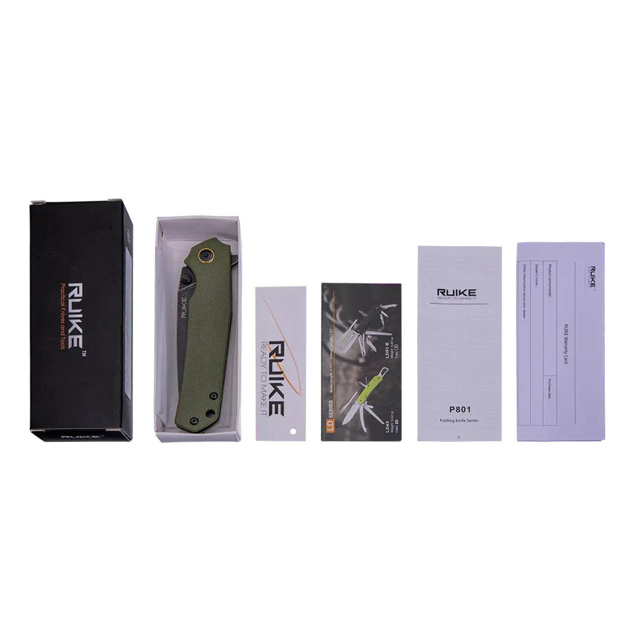 Fenix Ruike Black and Green Folding Knife - F RK-P801-G Fenix