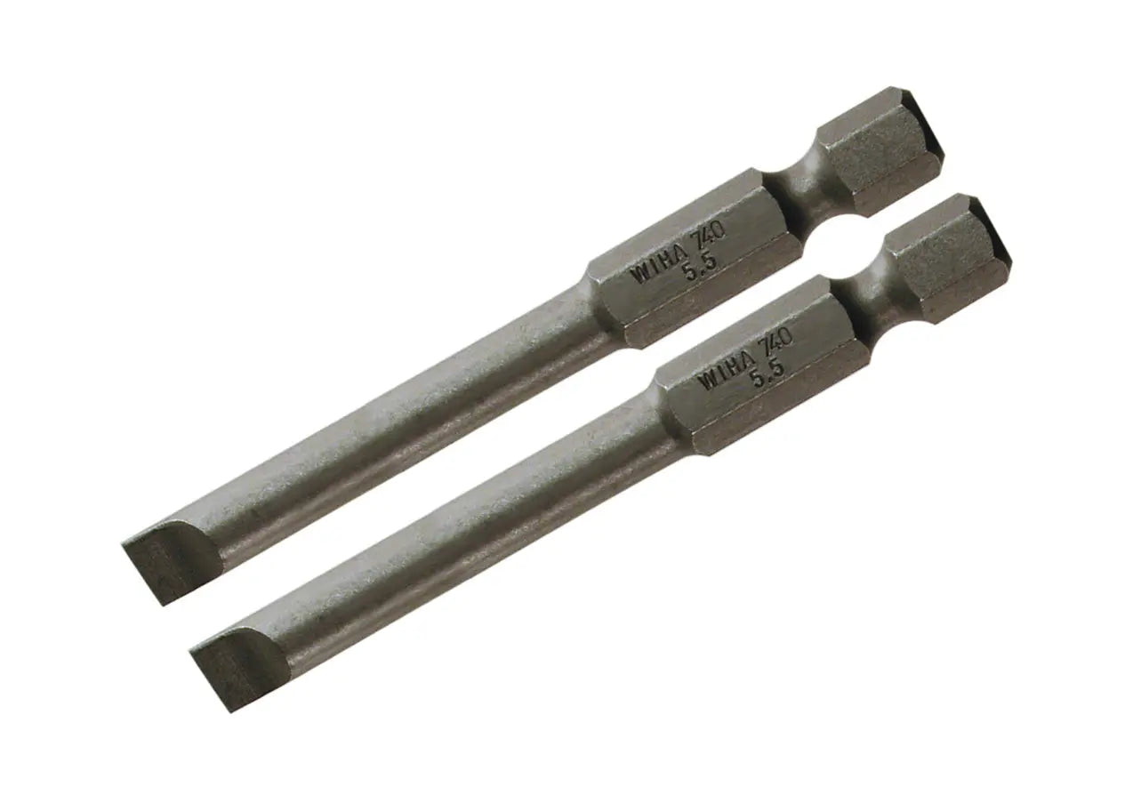 Wiha 73907, Slotted Power Bit 3.5x70mm 2 Pk Wiha