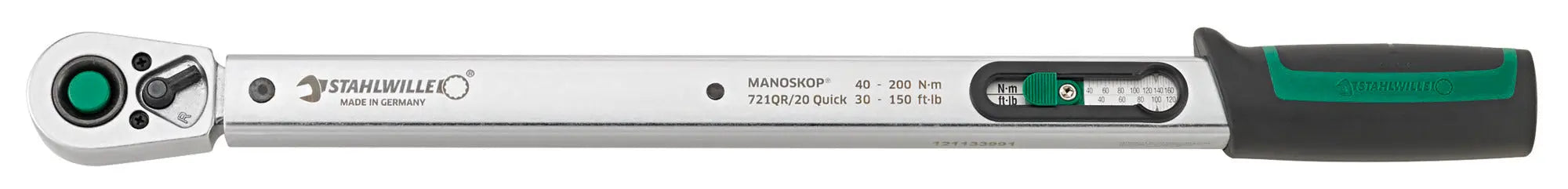 Stahlwille MANOSKOP Standard Torque Wrench with Fixed QuickRelease Ratchet, Size 20 - ST 50204120 Stahlwille