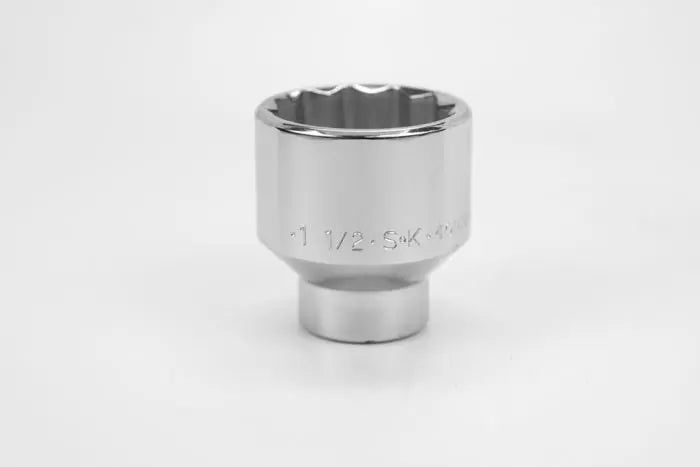 SK Tools - 1-1/2" 1/2" Drive 12 Point Fractional Standard Chrome Socket - 40148 SK Tools