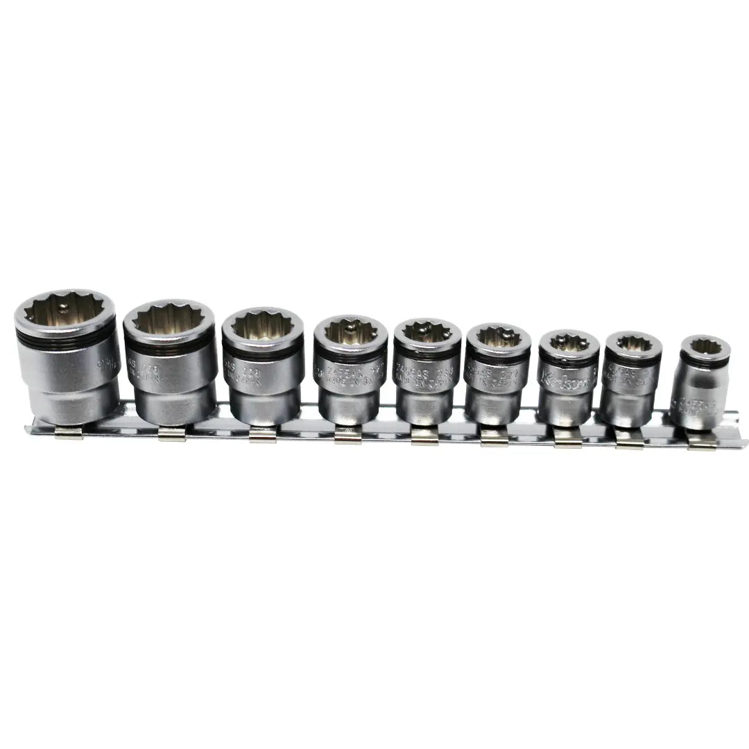 Ko-ken Tools 1/4 Sq. Dr. 12 point NUT GRIPÂ® Socket Set 7/32 - 9/16 - 9 pieces Ko-ken Tools