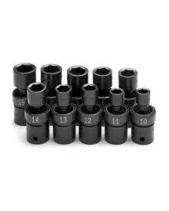 SK Tools - 10 Piece 1/2" Drive Metric Swivel Impact Socket Set - 34351 SK Tools