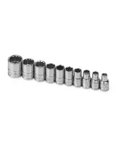 SK Tools - 10 Piece 1/4" Drive 12 Point Standard Fractional Chrome Socket Set - 4946 SK Tools