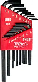 Eklind Set of 18 S and L Series Hexagon L-Key with Holder - EK 10018 Hexagon L-Key Set Eklind