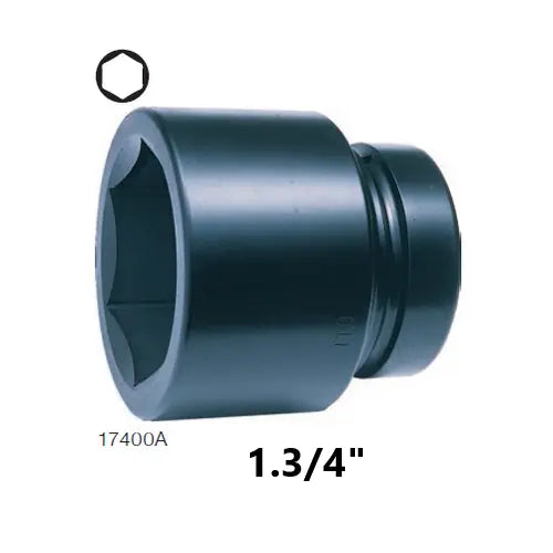 Ko-ken Tools 1-1/2 in Square Drive 6-Point Impact Socket, 1-3/8 in - 17400A-1.3/8