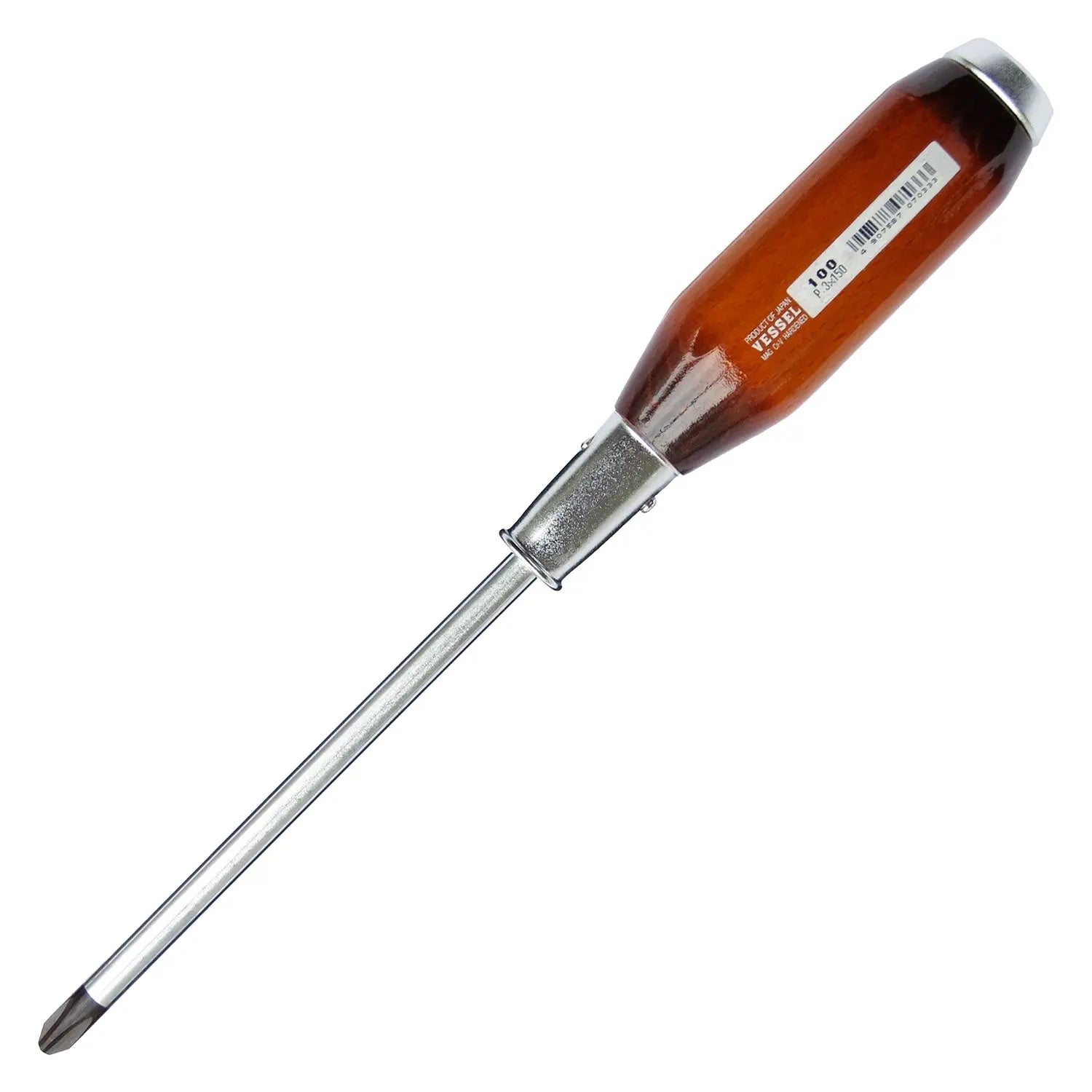 Vessel Tools Powerful Tang-Thru Screwdriver, PH3 x 150mm - VL 100P3150 Vessel Tools