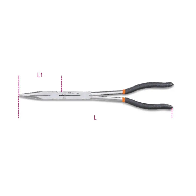 Beta Tools (Article# 1009L/D) Extra-Long Knurled Double Swivel Nose Plier - BT 10090058 Beta Tools