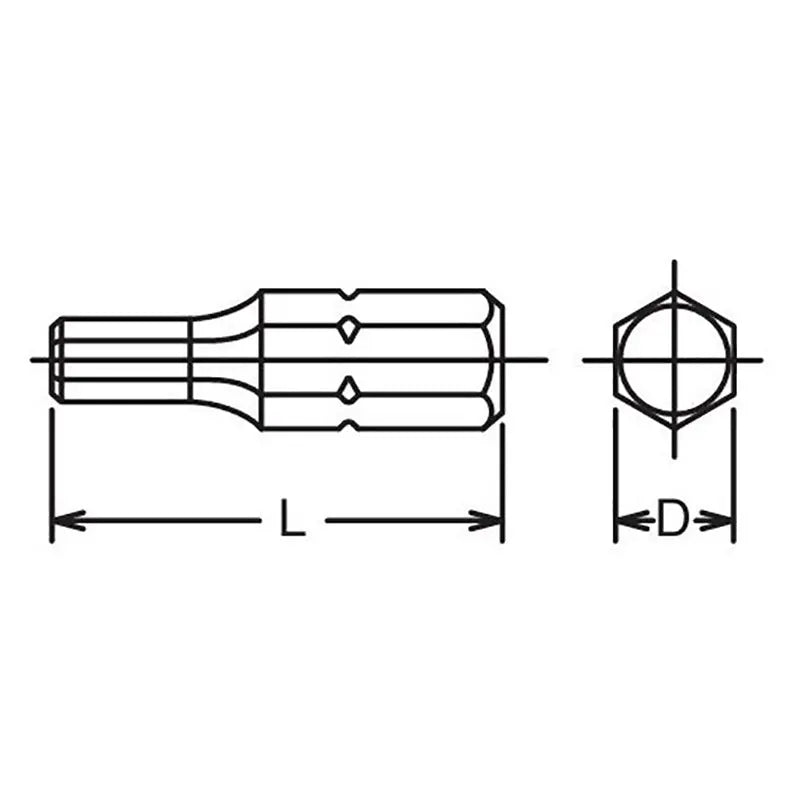 Ko-ken Tools 5/16 Hex Dr. Bit 5mm Hex Length 32mm Ko-ken Tools
