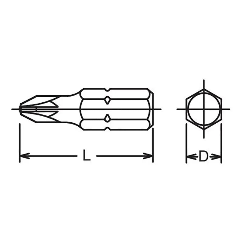 Ko-ken Tools 5/16 Hex Dr. Bit PZ2 Length 32mm Ko-ken Tools