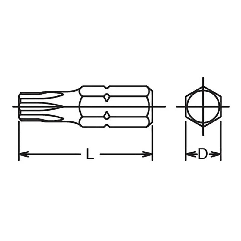 Ko-ken Tools 5/16 Hex Dr. TORXÂ® T10 Bit - Length 32mm Ko-ken Tools