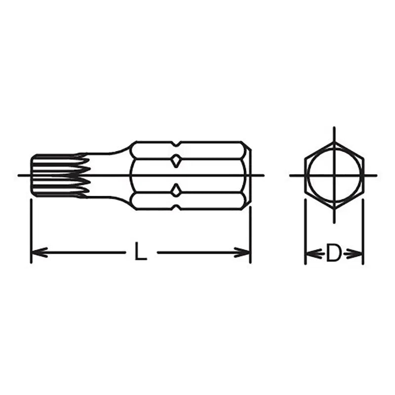 Ko-ken Tools 5/16 Hex Dr. Bit XZN M8 Length 32mm Ko-ken Tools
