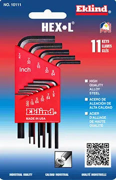 Eklind Set of 11 Short Hexagon L-Key with Holder - EK 10111 Hexagon L-Key Set Eklind