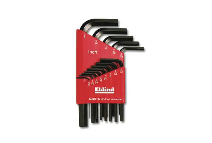 Wright Tool Set of 13 Short Arm Fractional L-Key with Tool Holder, 0.050 in - 3/8 in - WT 9E10113