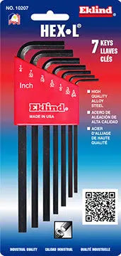 Eklind Set of 7 Long Series Hexagon L-Key with Holder - EK 10207 Hexagon L-Key Set Eklind