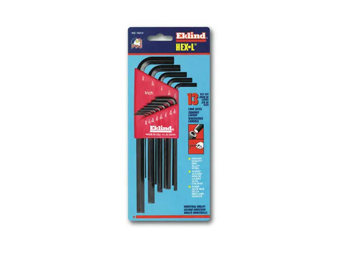 Wright Tool Set of 13 Long Arm Fractional L-Key with Tool Holder, 0.050 in - 3/8 in - WT 9E10213
