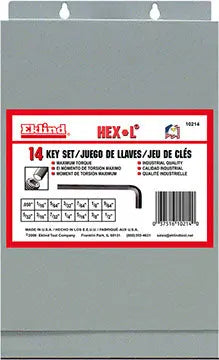 Eklind Set of 14 Long Series Hexagon L-Key with Metal Box - EK 10214 Hexagon L-Key Set Eklind