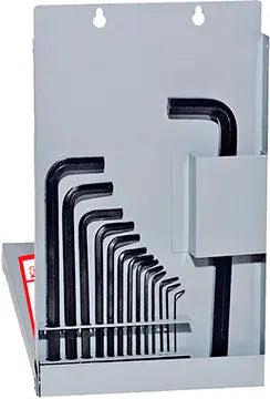 Eklind Set of 17 Long Hexagon L-Key 0.04 - 5/8 in with Metal Box - EK 10217 Hexagon L-Key Set Eklind