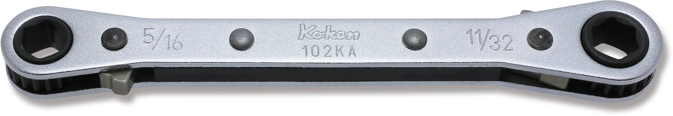 Ko-ken Tools Ratcheting Ring Wrench 5/16x11/32 6 point Length 134mm Reversible Ko-ken Tools