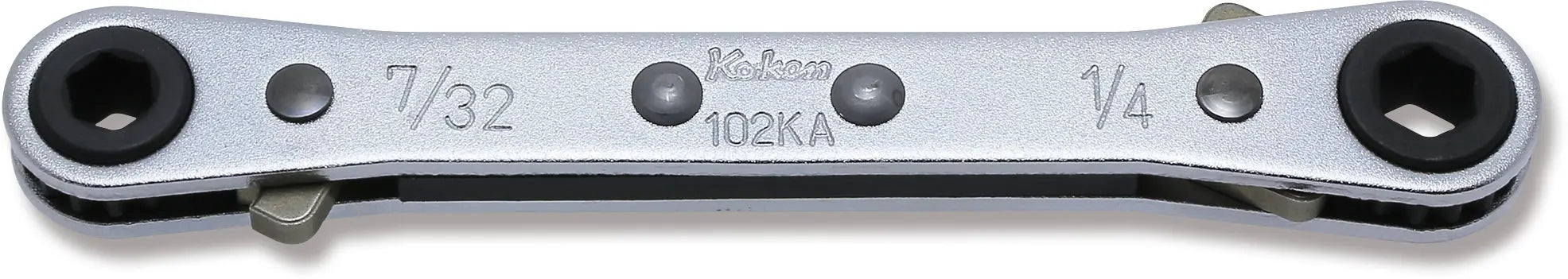 Ko-ken Tools Ratcheting Ring Wrench 7/32x1/4 6 point Length 108mm Reversible Ko-ken Tools