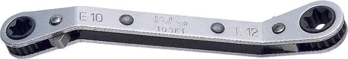 Ko-ken Tools Reversible Ratcheting Ring Wrench TORXÂ® E10xE12 - Length 128mm Ko-ken Tools
